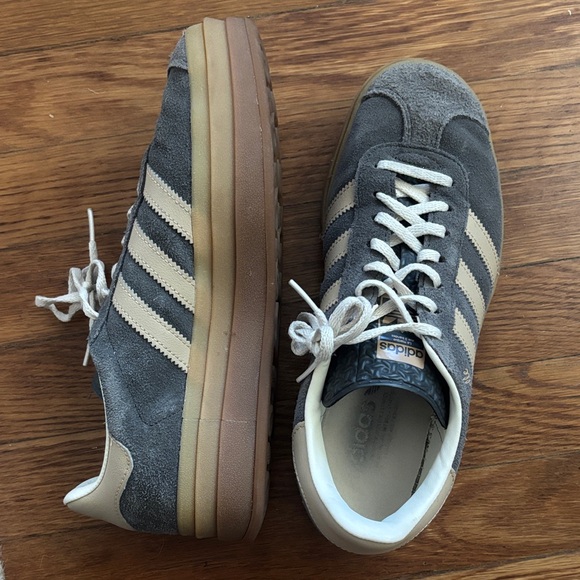Adidas Gray and Cream Gazelle Sneakers - Picture 2 of 5